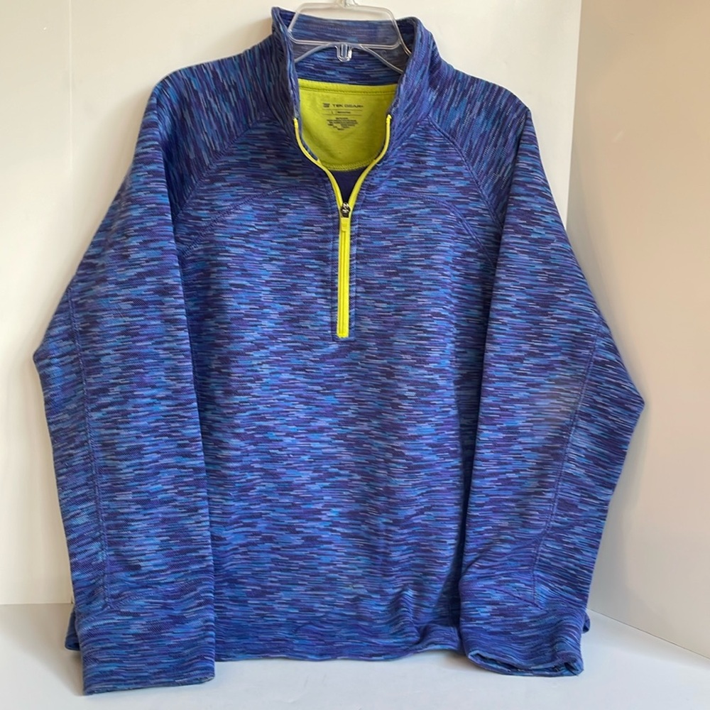 Tech Gear fleece quarter zip multicolor sweatshirt